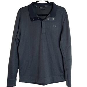 Mens Under Armour 1/4 Button Up Golf Pullover Size Large
